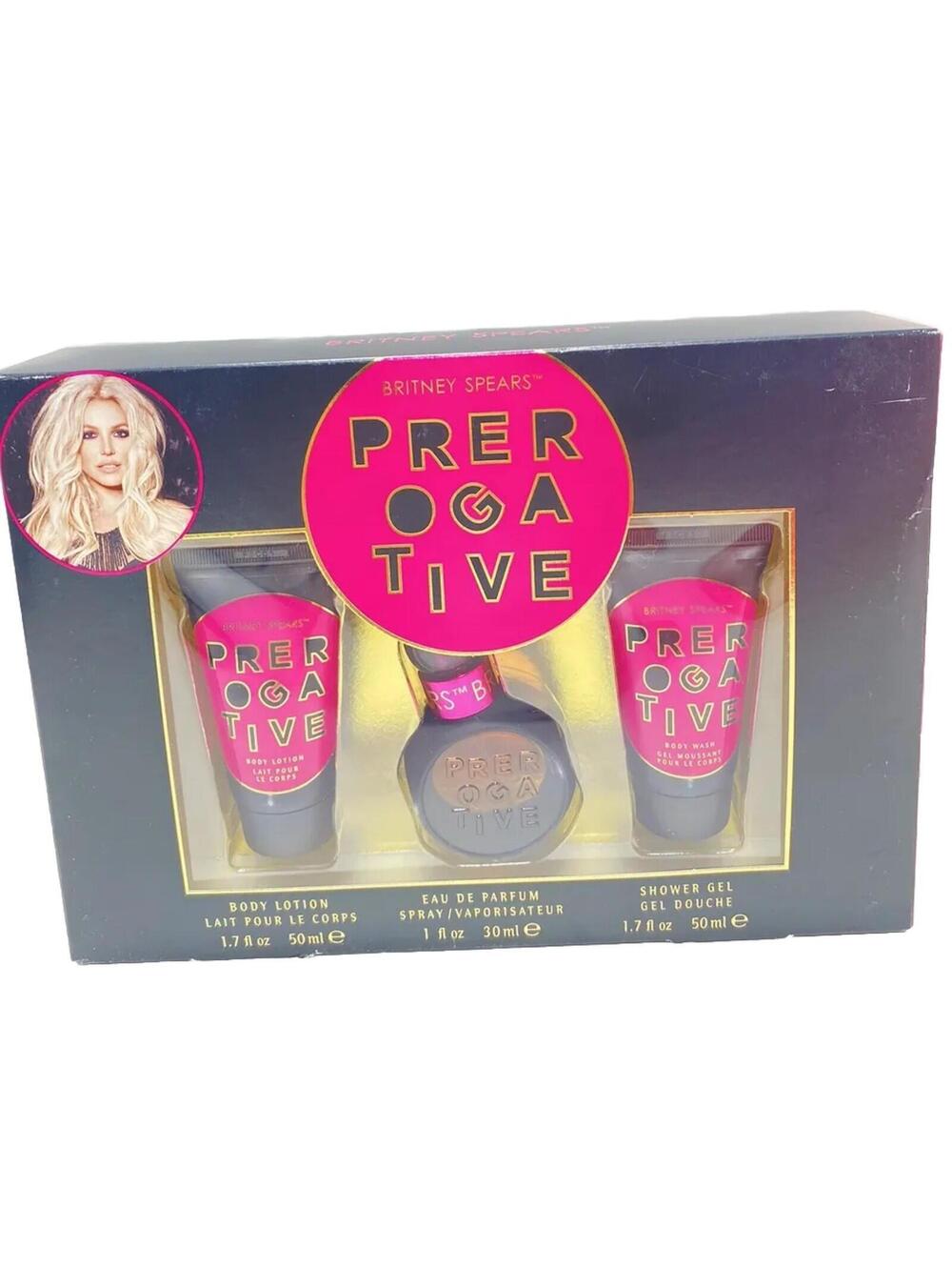 Britney Spears Prerogative Perfume  1.7oz + Body Lotion 1.7oz+ Shower Gel 1.7oz